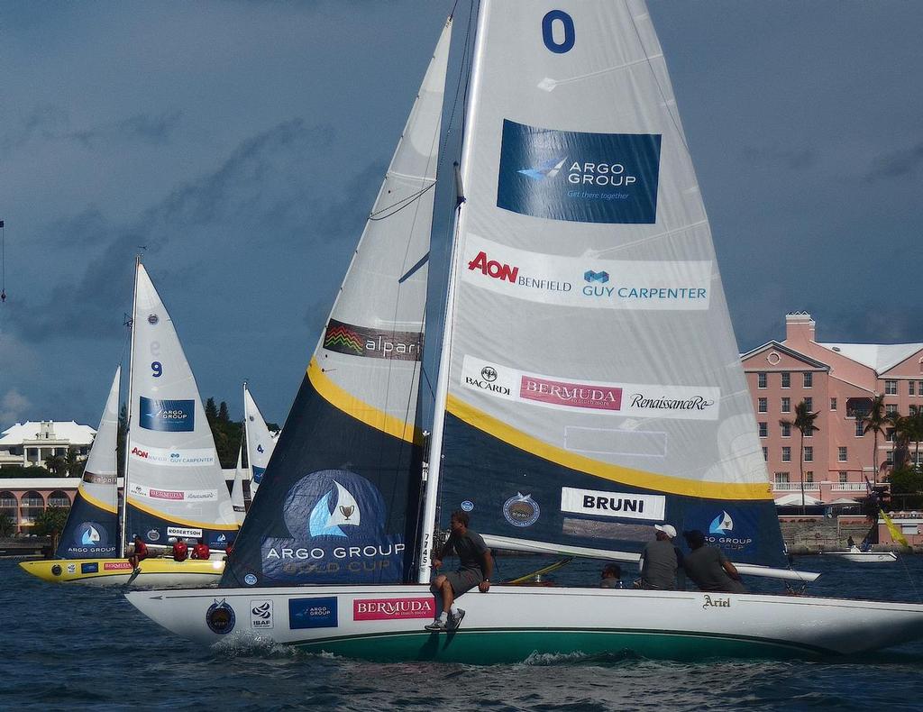 Francesco Bruni moves into the semi finals by defeating Phil Robertson.  © Charles Anderson /Argo Group Gold Cup